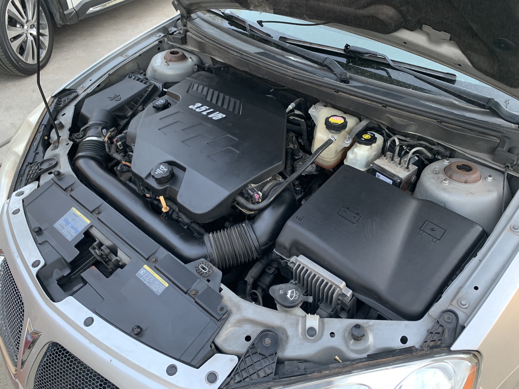 Engine Bay of a Pontiac
